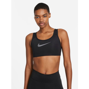 Спортивний топ Nike W Nk Df Swsh Icnclsh Strpy Bra DC5543-010 S Чорний (194957247752) надійний