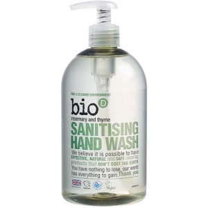 Жидкое дезинфицирующее мыло Bio-D Sanitising Hand Wash Rosemary & Thyme с эфирным маслом 500 мл (5034938200107) в Ужгороде