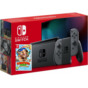 Nintendo Switch Gray (Upgraded version) + Игра Donkey Kong Country: Tropical Freeze