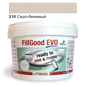 Полиуретановая затирка Litokol FillGood EVO 210 (Серо-бежевый) 5кг. лучшая модель в Ужгороде