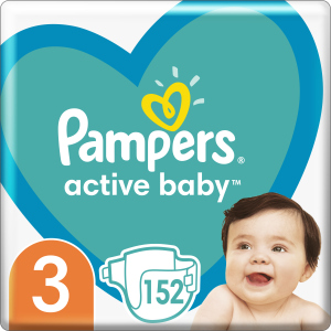 Підгузки Pampers Active Baby Розмір 3 (Midi) 6-10 кг 152 шт (8001090951533) ТОП в Ужгороді