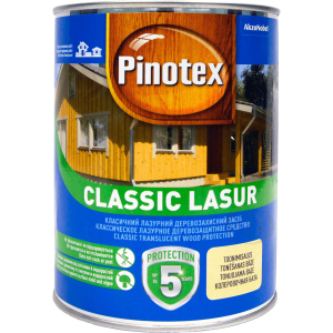 Лазурь Pinotex Classic Lasur - матовая алкидная пропитка для дерева, лазурная, с декоративным эффектом, тик, 1 л (5301554) ТОП в Ужгороде