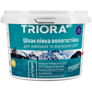 Шпаклівка вологостійка TRIORA Акрилова 8 кг Біла (4823048024489) в Ужгороді
