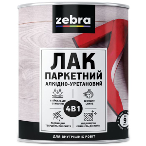 Лак глянцевий паркетний Zebra 2.1 л Безбарвний (4823048027541)