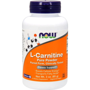 L-Карнітін, L-Carnitine, Now Foods Порошок, 85 гр (733739002174) в Ужгороді