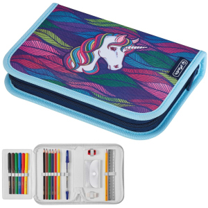 Пенал з наповненням 19 предметів Herlitz Rainbow Unicorn Райдужний Єдиноріг (50032891U) ТОП в Ужгороді