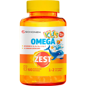 Зест ZEST Kids Omega Вітаміни №60 жувальних платівок (000001226) ТОП в Ужгороді