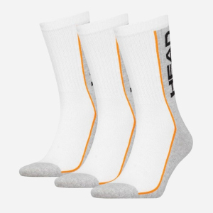 Шкарпетки HEAD Stripe Crew 3-Pack 781011001-062 35-38 р 3 пари Білий/Сірий (8718824546704) краща модель в Ужгороді