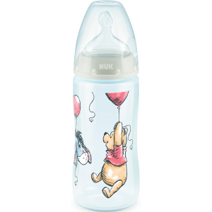 Бутылочка для кормления NUK Diswin First Choice Plus c силиконовой соской 300 мл Бежевая (4008600400608) надежный