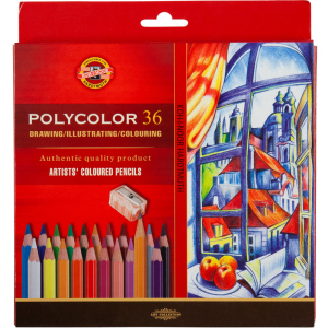 Художественные карандаши Koh-i-Noor Polycolor 36 цветов картонная упаковка (3835) ТОП в Ужгороде