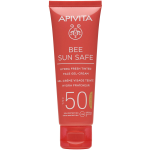 Солнцезащитный гель-крем для лица Apivita Bee Sun Safe SPF50 с оттенком 50 мл (5201279080174) в Ужгороде