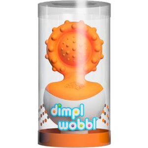 Прорізувач-неваляшка Fat Brain Toys dimpl wobl помаранчевий (F2172ML) (811802024442) краща модель в Ужгороді