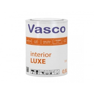 Краска Vasco interior LUXE ( Васко интериор ЛЮКС ) 0.9 л акриловая, совершенноматовая, стойкая к мытью, для интерьера в Ужгороде