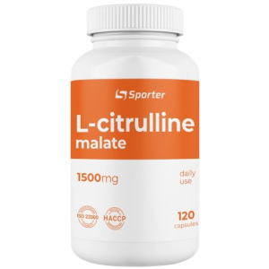 Амінокислота Sporter L-Citrulline malate 1500 мг 120 капсули (4820249720257) в Ужгороді