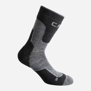 Шкарпетки CMP Trekking Sock Wool Long 3I49277-41YF 39-42 Nero-Grey (8057153059418) ТОП в Ужгороді