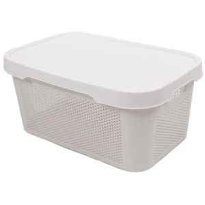 Корзина для хранения с крышкой Qutu Q-Basket White 22 л (Q-BASKET д/хранения с/к WHITE 22) рейтинг