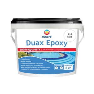 Затирка епоксидна ESKARO DUAX EPOXY для швів плитки та мозаїки 210 біла 2кг надійний