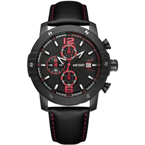 хороша модель Чоловічий годинник Megir Black MG2046 (ML2046G-BK-1N8)