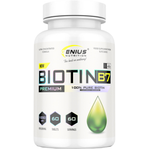 Витамины Genius Nutrition Biotin B7 60 таблеток (7355438599552) лучшая модель в Ужгороде