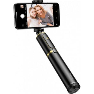 Держатель выдвижной для селфи Baseus Fully Folding + Bluetooth кнопка Stick Gold SUDYZP-D1V лучшая модель в Ужгороде