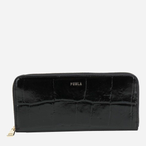 хорошая модель Кошелек женский кожаный Furla Babylon Xl Zip Around Slim PCX8UNO-BX0187-O6000 Черный (8050560553320)