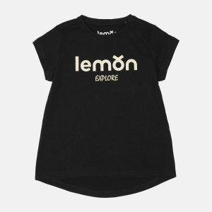 Футболка Lemon Back To School Girl ZL1143205BSG 134 см Чорна (5907476183150)