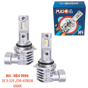 Автолампи Pulso M4-HB4 9006/LED-chips CREE/9-32v/2x25w/4500Lm/6000K (M4-HB4 9006) краща модель в Ужгороді