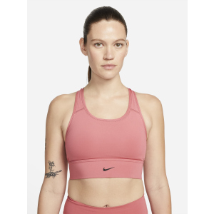 Спортивный топ Nike W Nk Df Swsh Lngln Bra CZ4496-622 XS Светло-розовый (195243363422) надежный