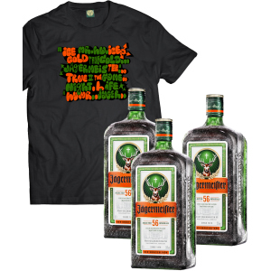 Ликер Jagermeister 0.7 л 35% 3 бутылки (+эксклюзивная футболка) (DESIGN1) p.S (4067700013018_R_S) ТОП в Ужгороде