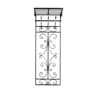 Кованая Вешалка настенная с полкой Артдеко 1450х515 (68.030) лучшая модель в Ужгороде