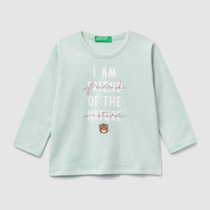 Футболка с длинными рукавами United Colors of Benetton 3ATNC14TM.P-37R 90 см (8033379762073) лучшая модель в Ужгороде