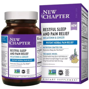 Спокойный безболезненный сон, Restful Sleep + Pain Relief, New Chapter, 30 вегетарианских капсул (727783903433) ТОП в Ужгороде