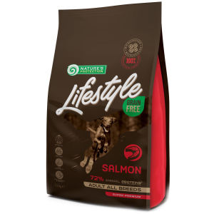 Сухий беззерновий корм для собак Nature's Protection Lifestyle Grain Free Salmon Adult All Breeds 1.5 кг (NPLS45677) (4771317456779) ТОП в Ужгороді