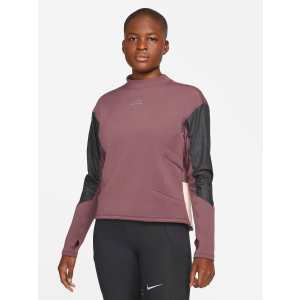 Спортивная кофта Nike W Nk Df Run Dvn Crew DD5263-646 M Темно-бордовая с черным (195238030247) в Ужгороде