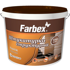 Штукатурка структурна акрилова «Короїд» Farbex білий 18 кг в Ужгороде