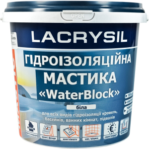 Мастика гідроізоляційна Lacrysil Waterblock 3 кг Біла (170854) ТОП в Ужгороді