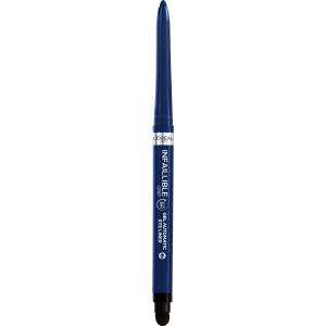 Водостойкий автоматический гелевый карандаш для век L'Oreal Paris Infaillible Grip Liner Blue Jersey темно-синий 1 г (3600524026677) ТОП в Ужгороде