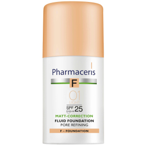 Матирующий тональный флюид Pharmaceris F SPF25 сужающий поры Слоновая кость 30 мл (5900717153622) в Ужгороде