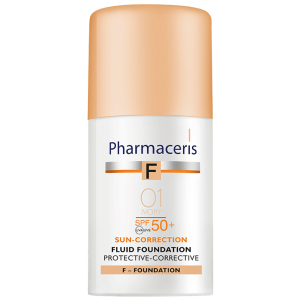 Корректирующий защитный тональный флюид Pharmaceris F SPF50+ Слоновая кость 30 мл (5900717154117)