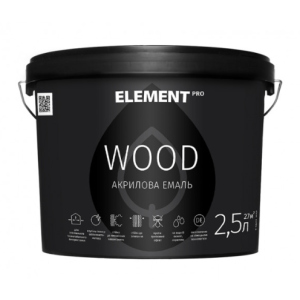 Аква-антисептик для дерева ELEMENT PRO WOODSTAIN, 2,5 л ГОРІХ ТОП в Ужгороді