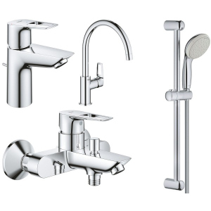 Набір змішувачів Grohe BauLoop NEW 123225KE (22054001 + 23602001 + 31232001 + 27598001) ТОП в Ужгороді