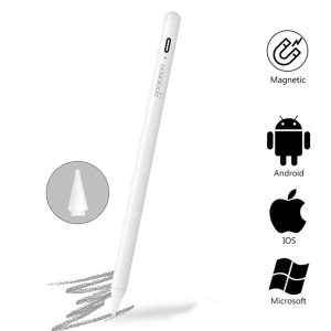 Стілус універсальний Goojodoq Active Magnetic 3 Gen Android iPhone (iPad до 2017) Type-C 1.2mm White рейтинг