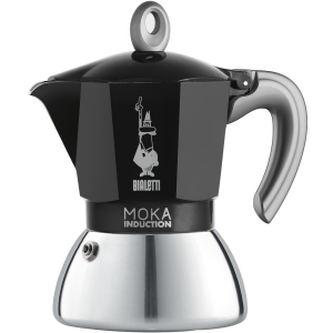 Гейзерна кавоварка Bialetti New Moka Induction на 4 чашки Чорна (0006934)