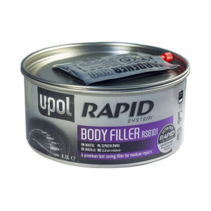 Шпатлевка универсальная быстросохнущая U-POL RAPID Body Filler 1,1 л (RAPID10/1) лучшая модель в Ужгороде