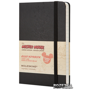 Записная книга Moleskine Disney 9 х 14 см 192 страницы в линейку Черная (9788866137887) ТОП в Ужгороде