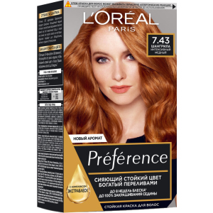 Стойкая гель-краска для волос L'Oreal Paris Recital Preference 7.43 - Интенсивный медный 174 мл (3600520702858) в Ужгороде