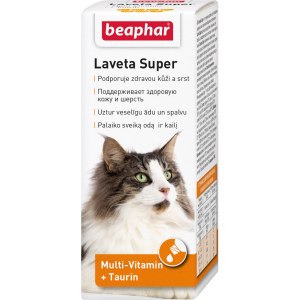 купить Жидкие витамины Beaphar Laveta Super for cats для шерсти котов 50 мл (12524) (8711231125241)