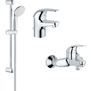 Набор смесителей GROHE Euroeco 123226S (23262000 + 32743000 + 27598001) ТОП в Ужгороде