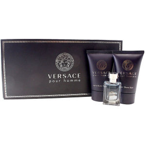 Набор для мужчин Versace Pour Homme туалетная вода 5 мл + гель для душа 25 мл + бальзам после бритья 25 мл (8011003810451) лучшая модель в Ужгороде