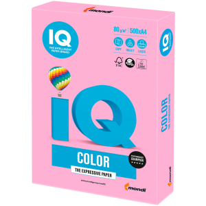 Бумага IQ Color Neon Pink розовый А4 80г/м2 500 листов (9003974411873) ТОП в Ужгороде